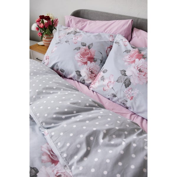 Sivé bavlnené obliečky na dvojlôžko Bonami Selection Belle, 200 x 220 cm-image-4