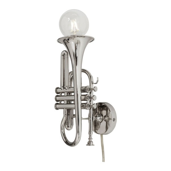Nástenný vešiak v striebornej farbe Kare Design Trumpet Jazz
