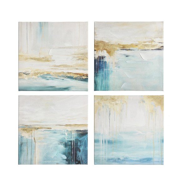 Tlačený/s ručne maľovanými prvkami obraz na plátne 60x60 cm Crown – Bizzotto