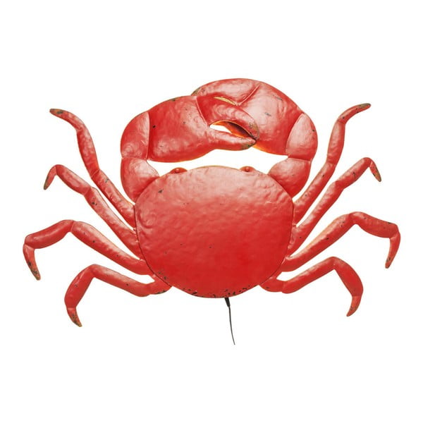 Červené nástenné LED svietidlo v tvare kraba Kare Design Crab
