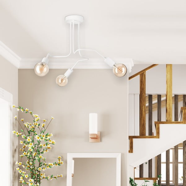 Biele stropné svietidlo 55x55 cm Domino – LAMKUR-image-1