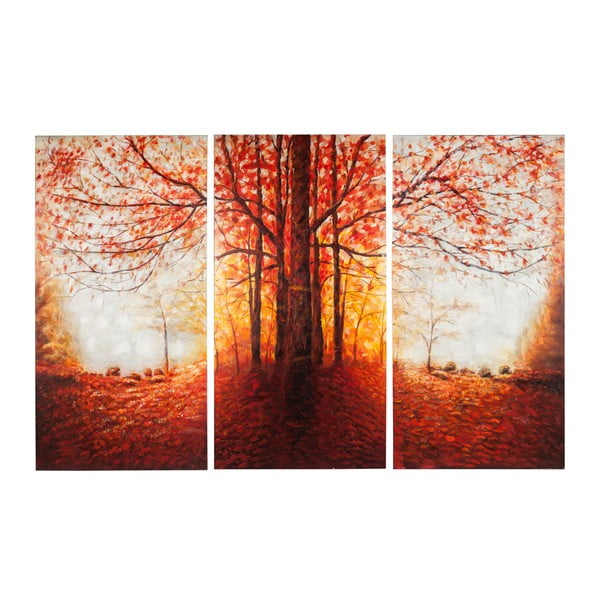 Ručne malovaný obraz J-Line Tree Autumn, 50x100 cm