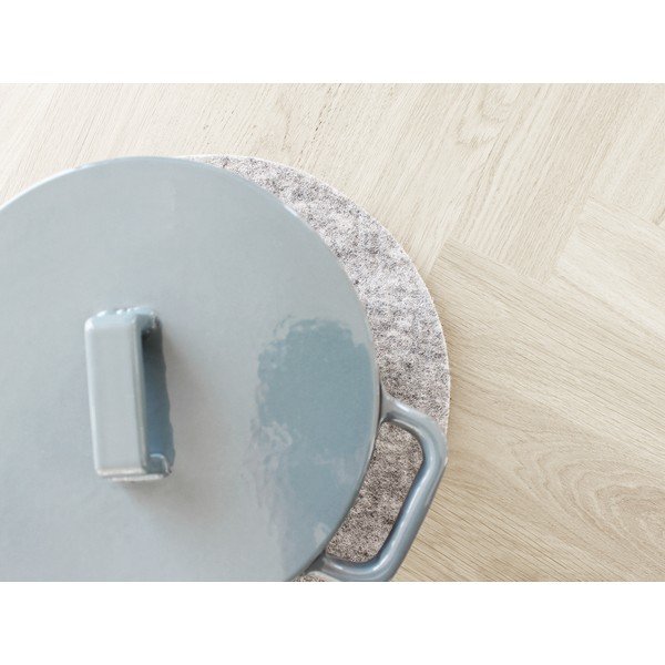Oceľovosivá plstená podložka pod pohár z vlny Wooldot Felt Coaster, ⌀ 20 cm-image-3