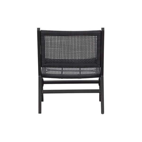 Čierne záhradné kreslo WOOOD Puk-image-3