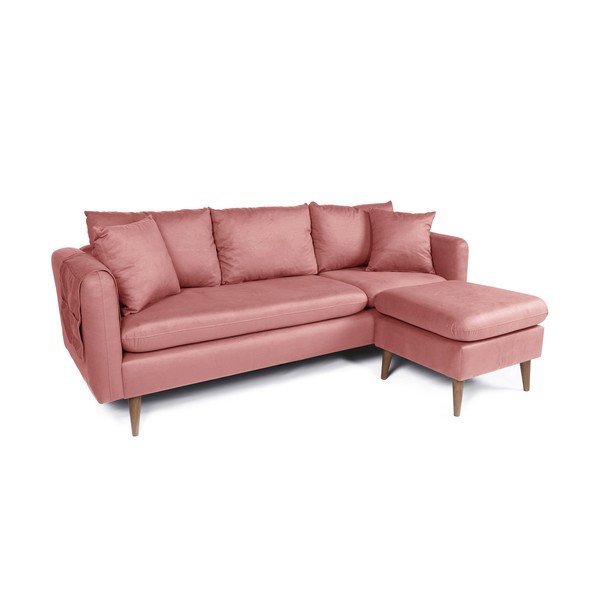 Svetloružová pohovka 215 cm Sofia – Balcab Home-image-2