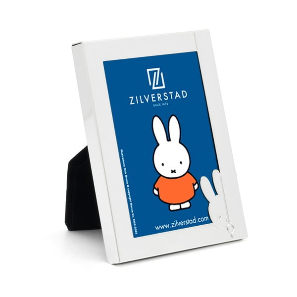Kovový stojací rámček v striebornej farbe 8x10 cm Miffy – Zilverstad
