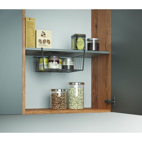 Čierny závesný kuchynský košík Metaltex, dĺžka 30 cm-image-1