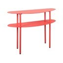 Červený kovový konzolový stolík 28x90 cm Cool Retro – Leitmotiv