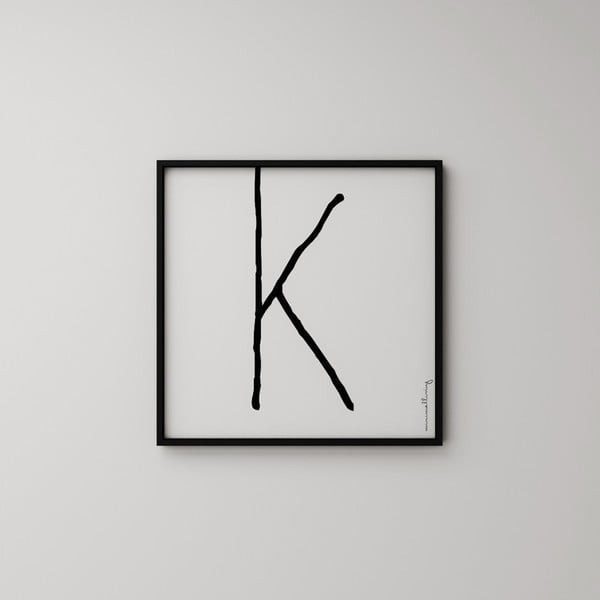 Plagát Litera K, 50x50 cm