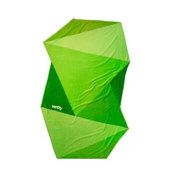 Zelený ručne vyrábaný uterák Vertty s vodoodolným vreckom
