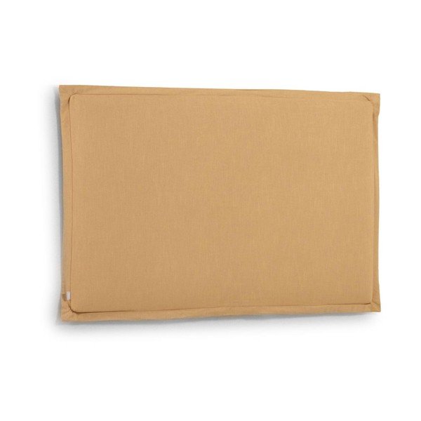 Čalúnené čelo postele v horčicovej farbe 166x106 cm Tanit – Kave Home