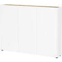 Biela skrinka v dekore duba 138x105x25 cm Libbiano – Germania