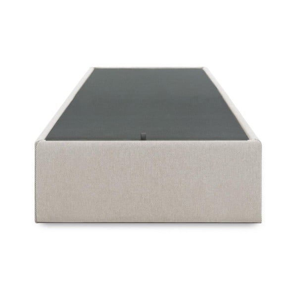 Béžová čalúnená jednolôžková posteľ s úložným priestorom 90x190 cm Matters – Kave Home