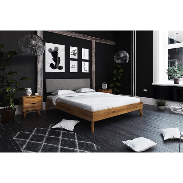Dvojlôžková posteľ z dubového dreva 140x200 cm Greg 3 - The Beds-image-3