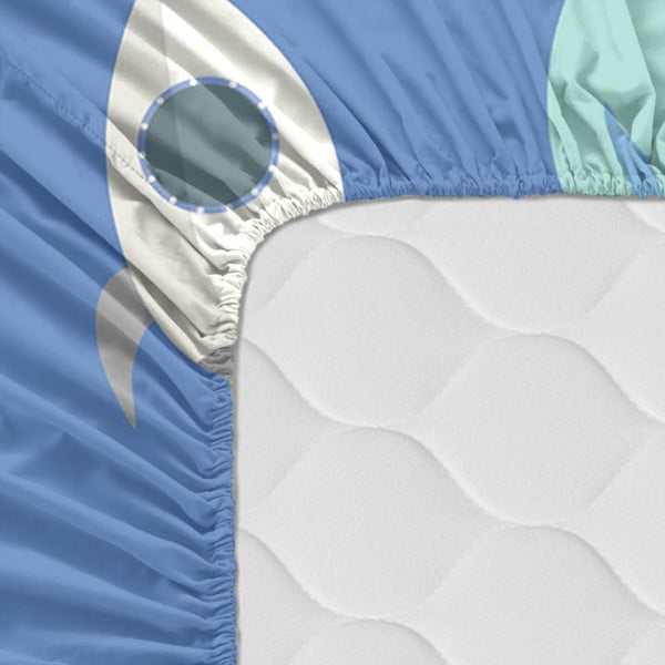 Detská bavlnená plachta Happynois Astronaut, 120 x 60 cm-image-2