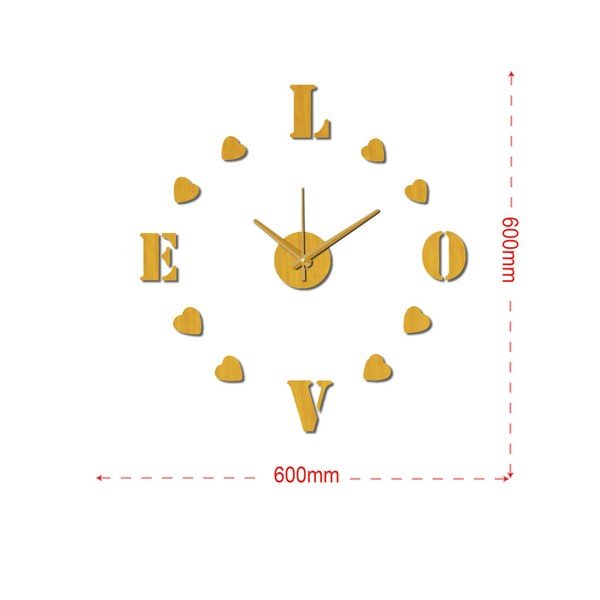 Nástenné nalepovacie hodiny Mauro Ferretti Love, ⌀ 60 cm-image-2