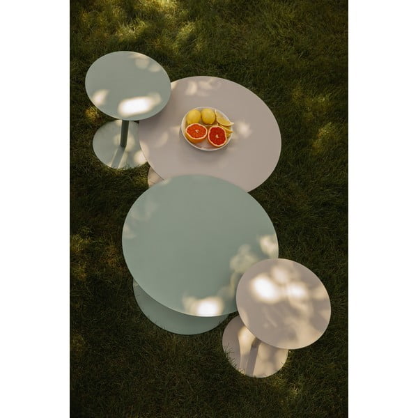 Oceľový okrúhly odkladací stolík ø 35 cm Snow – Zuiver-image-2