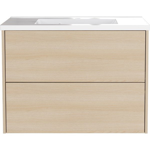 Závesná skrinka pod umývadlo v dekore duba v prírodnej farbe 81x61 cm Bodera – Germania-image-2