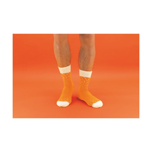 Oranžové pivné ponožky v plechovke Luckies of London Ale