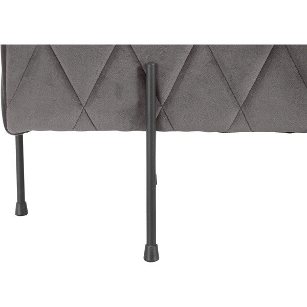 Sivá zamatová lavica Toni - Støraa-image-3