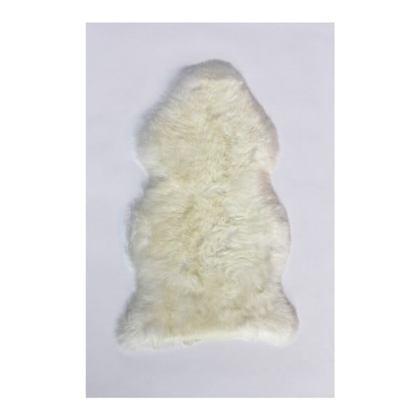 Biely vlnený koberec z ovčej kožušiny Auskin Lorne, 95 × 60 cm