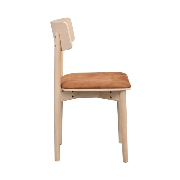 Jedálenská stolička z imitácie kože v koňakovohnedo-prírodnej farbe v súprave 2 ks Wolcott – Rowico-image-4