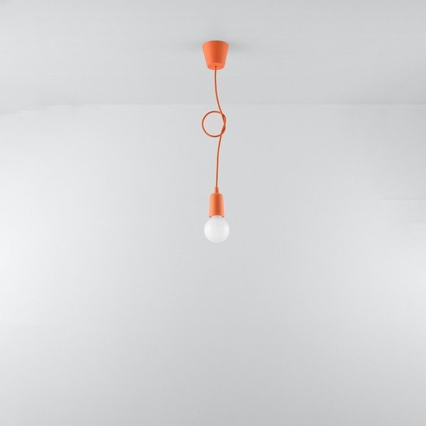 Oranžové závesné svietidlo ø 5 cm Rene – Sollux-image-1