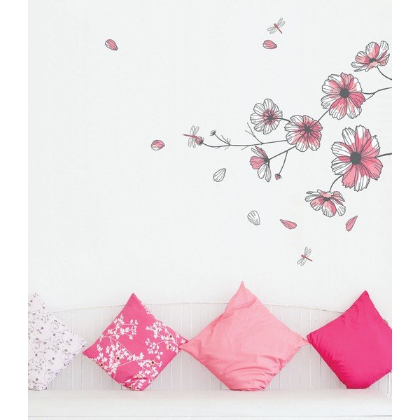 Samolepka Flowers and Dragonfly-image-1