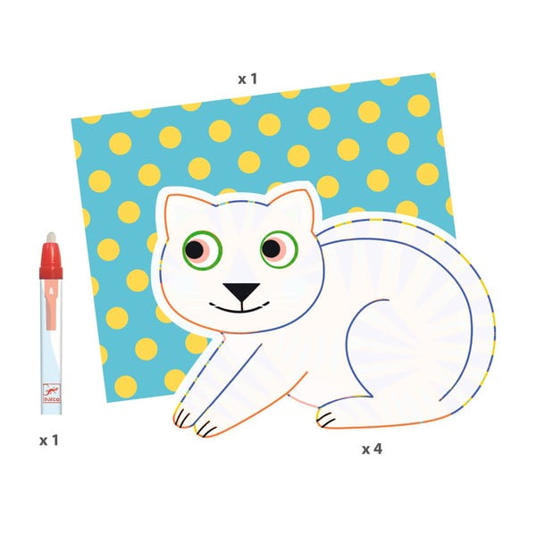 Vodné omaľovánky Djeco Veľké zvieratká-image-4