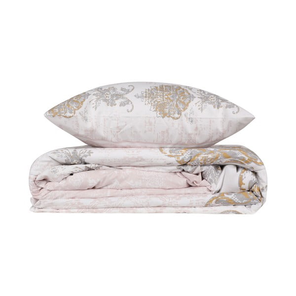 Hnedé/béžové bavlnené obliečky na jednolôžko 140x200 cm Daisy – Mijolnir-image-2