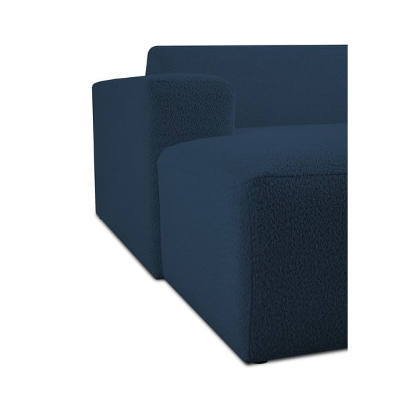 Tmavomodrý modul pohovky z textílie buklé (ľavý roh) Roxy – Scandic-image-4