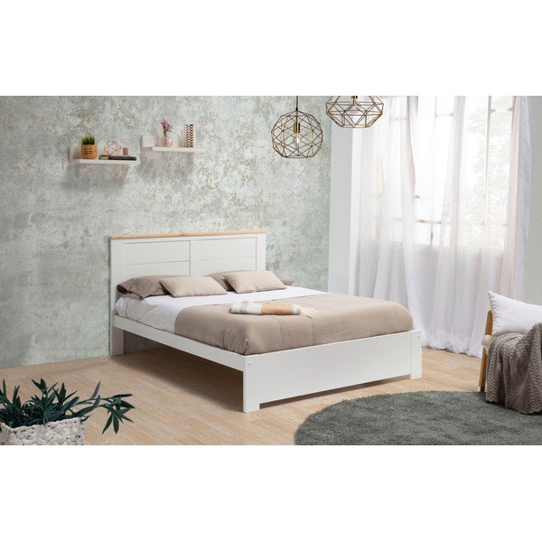 Biela dvojlôžková posteľ 140x190 cm Akira - Marckeric-image-1