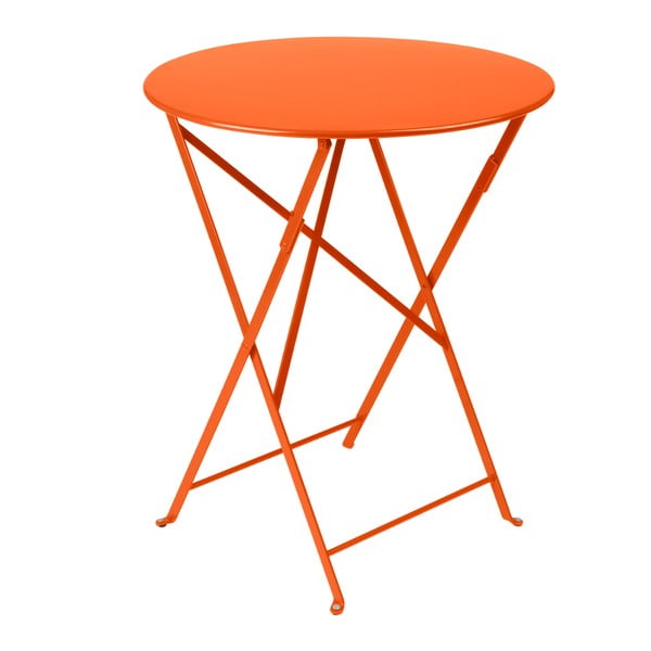 Oranžový skladací kovový stôl Fermob Bistro