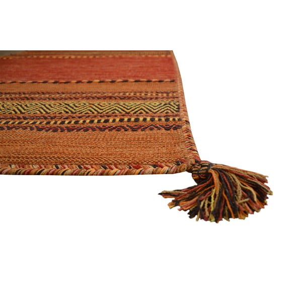 Oranžový bavlnený koberec Webtappeti Antique Kilim, 60 x 200 cm-image-2