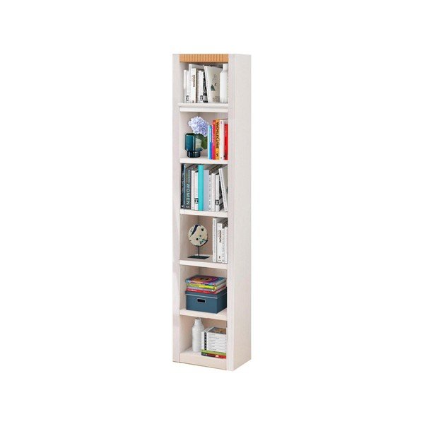Biela knižnica z borovicového dreva Støraa Bayley, šírka 47 cm-image-1