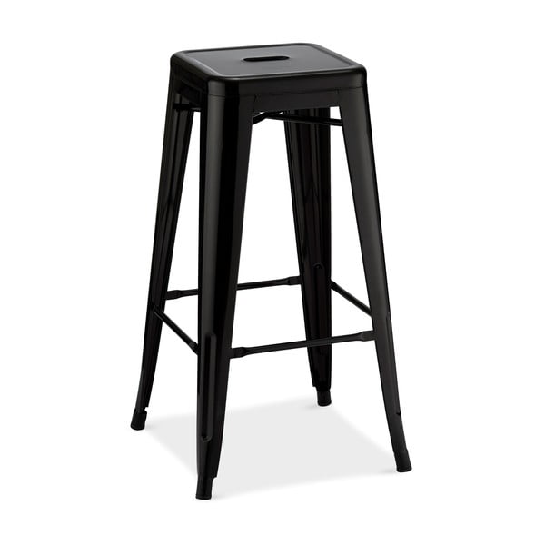 Čierne kovové barové stoličky v súprave 2 ks 76 cm Korona – Furnhouse