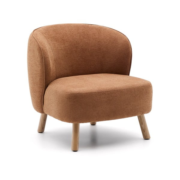 Ženilkové kreslo v terakotovej farbe Ulit – Kave Home