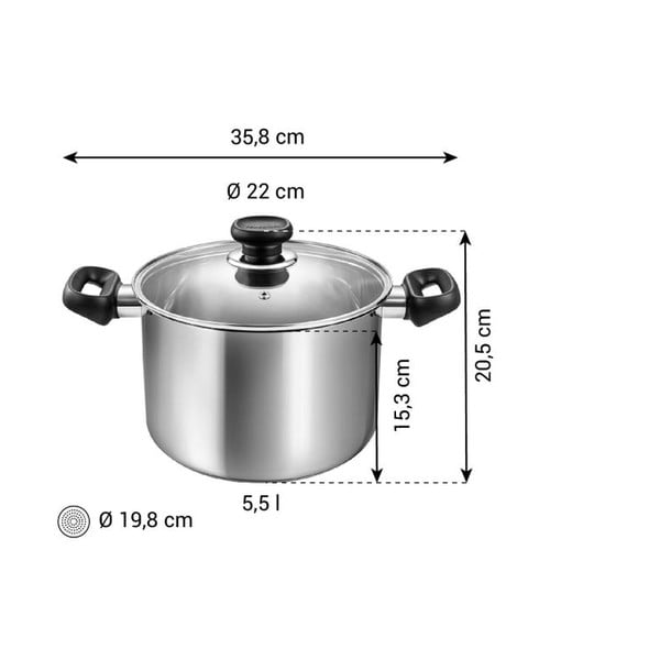 Antikoro hrniec s pokrievkou na indukciu 5,5 l Brava – Tescoma-image-3