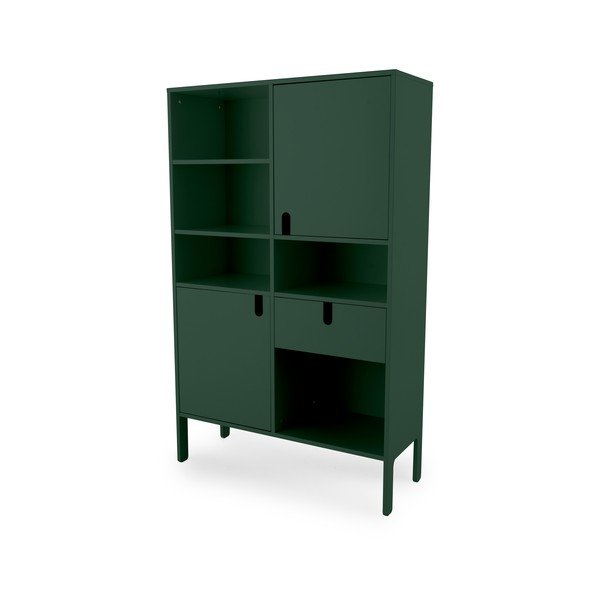Tmavozelená knižnica Tenzo Uno, výška 176 cm-image-2
