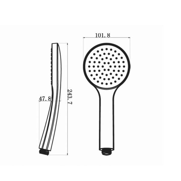 Matne čierna plastová sprchová hlavica ø 10 cm – Sapho-image-1