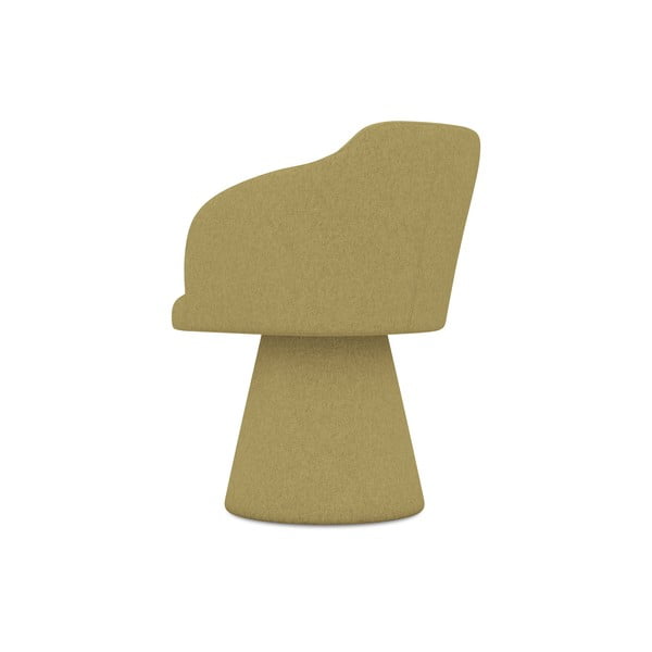 Čalúnené jedálenské kreslo v horčicovej farbe Kanoa – Makamii-image-3