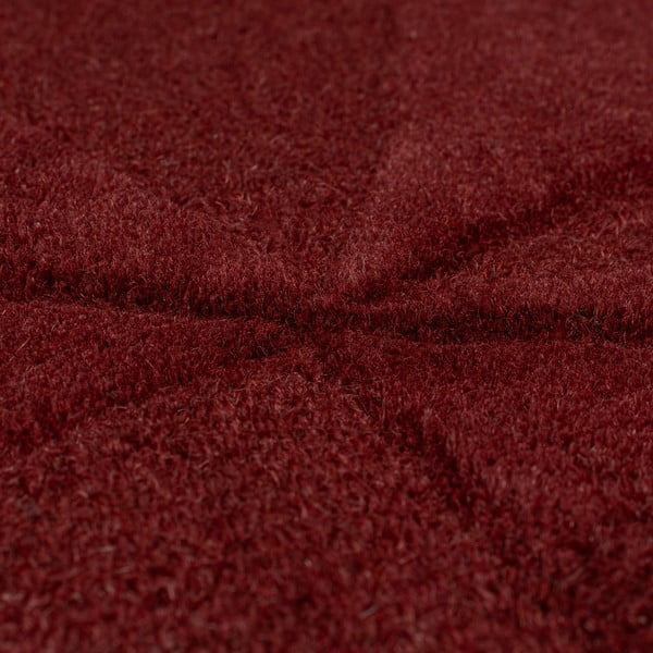 Vínovočervený ručne tkaný vlnený koberec 160x230 cm Shard Red – Flair Rugs-image-3