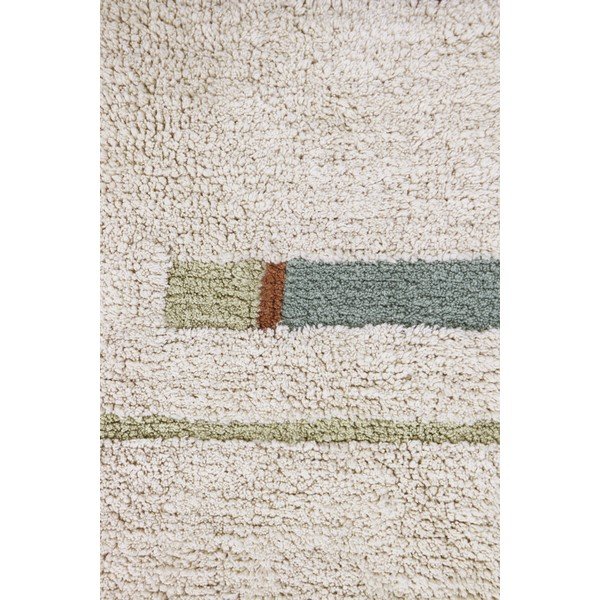 Modro-krémový prateľný ručne tkaný bavlnený koberec 90x130 cm Lanes Vintage Blue – Lorena Canals-image-4