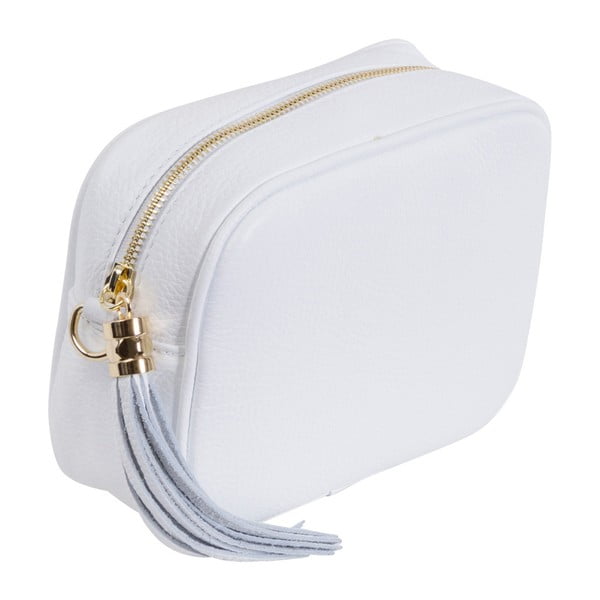 Biela kabelka z pravej kože Andrea Cardone Pezzo
