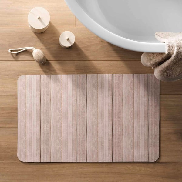 Hnedá gumová kúpeľňová predložka 50x80 cm Calista – douceur d'intérieur-image-1