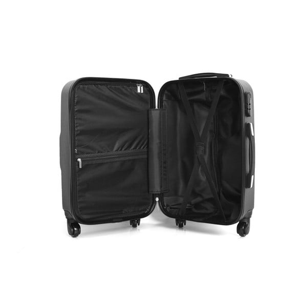 Tmavosivý cestovný kufor na kolieskach Hero Maroko, 37 l-image-1