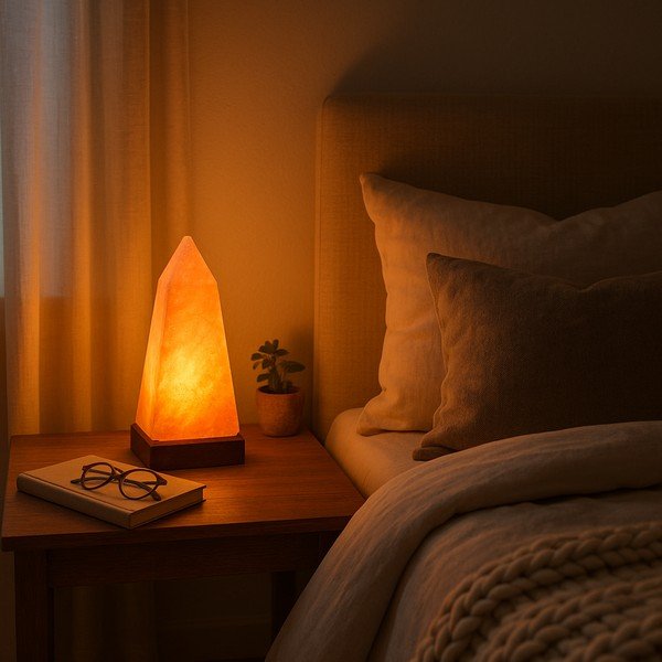 Oranžová soľná lampa (výška  28 cm) Nepal – Premier Housewares-image-2