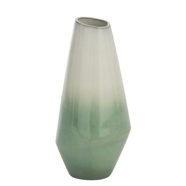 Svetlozelená váza J-Line Botanic, výška 33 cm