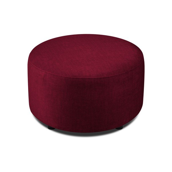Bordový zamatový puf Mazzini Sofas Debbie, ø 68 cm-image-2