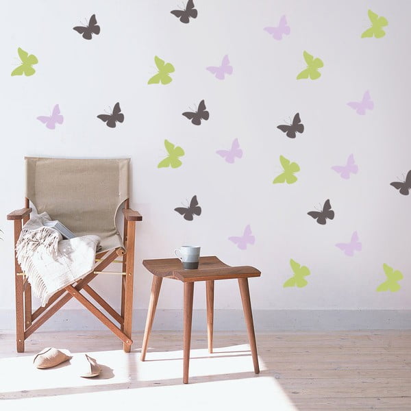 Dekoratívna samolepka na stenu Farebné motýle